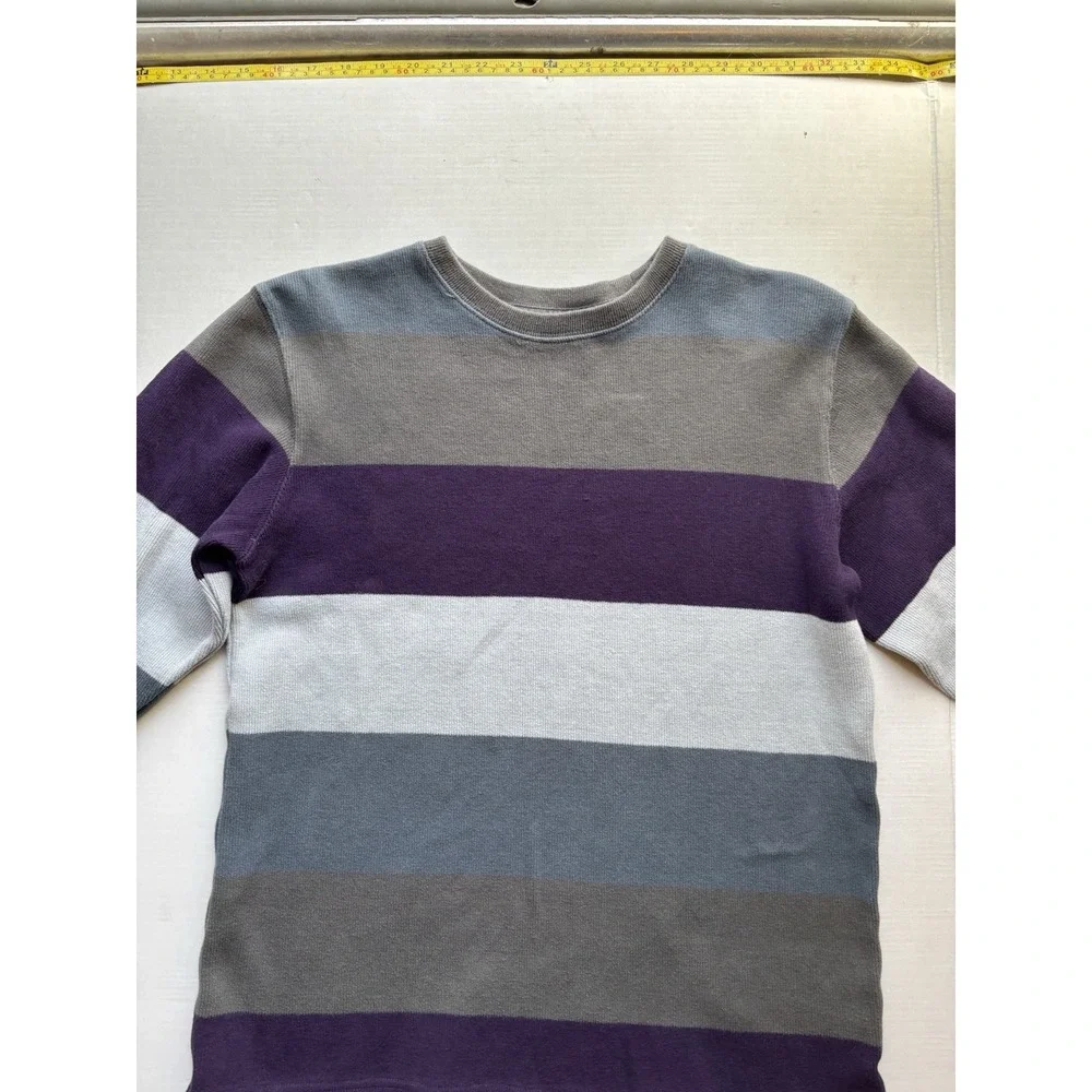 Gap Kids‎ Sz Xl Gray Purple Color Block Crew Next Sweater Y2K
